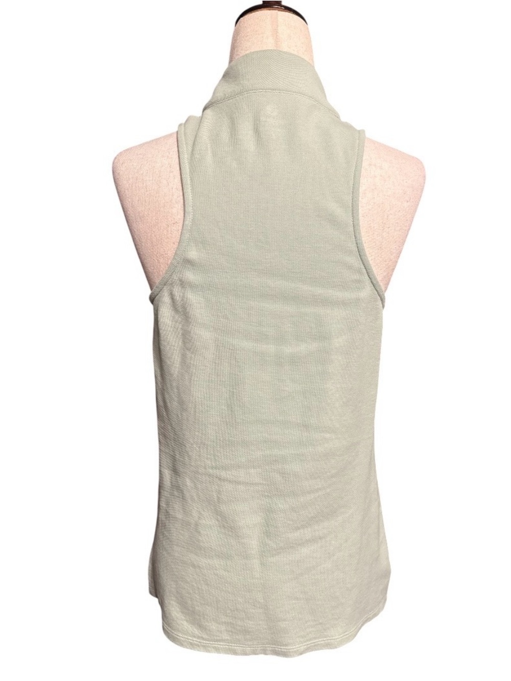 Spartina 449 Serena Mint Green Center Front Half-Zip Sleeveless Top - Picture 4 of 8